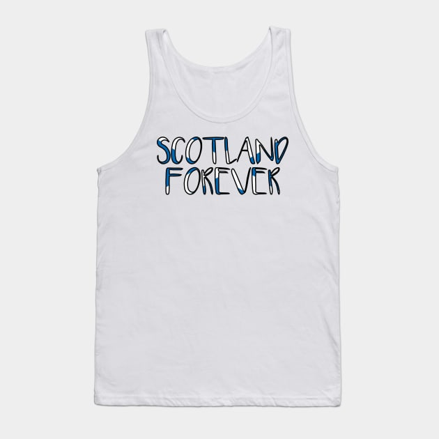 SCOTLAND FOREVER, Scottish Flag Text Slogan Tank Top by MacPean